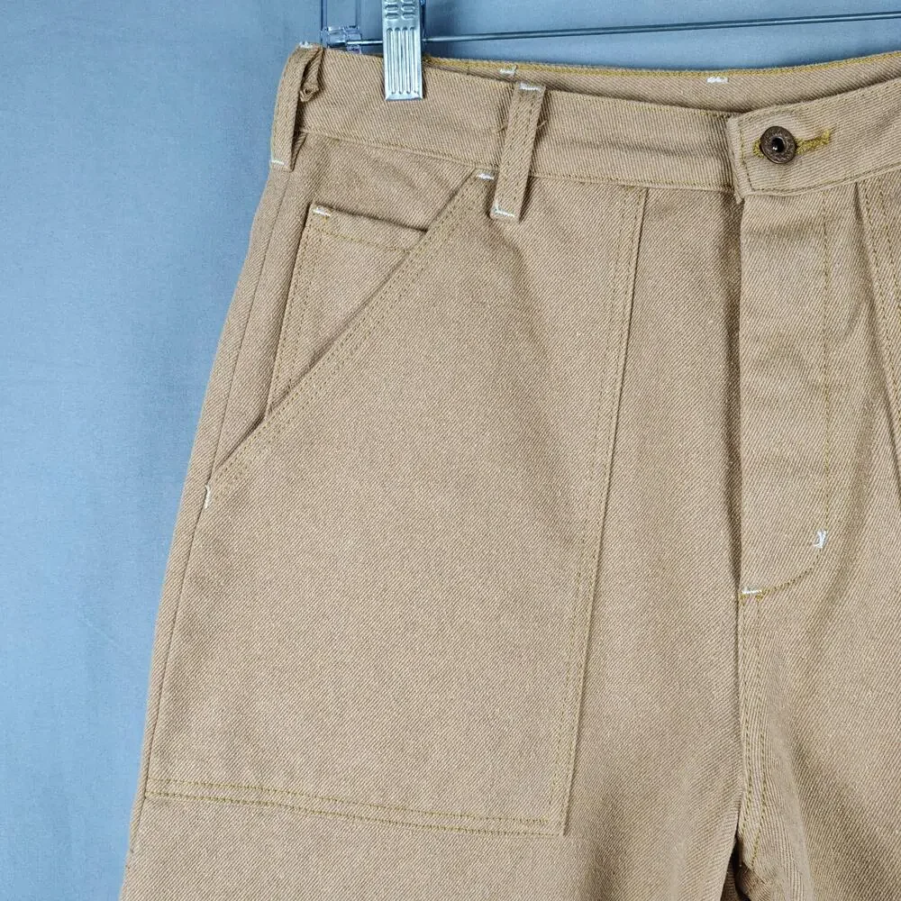 Cone Denim Carpenter Pants Mens 36x27 Brown Relaxed Fit Workwear Utility Pockets